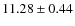 $ 11.28 \pm 0.44$