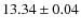 $ 13.34 \pm 0.04$