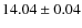 $ 14.04 \pm 0.04$