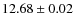 $ 12.68 \pm 0.02$