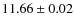 $ 11.66 \pm 0.02$