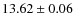 $ 13.62 \pm 0.06$