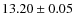 $ 13.20 \pm 0.05$