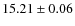 $ 15.21 \pm 0.06$