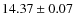 $ 14.37 \pm 0.07$