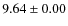 $ 9.64 \pm 0.00$