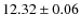 $ 12.32 \pm 0.06$