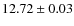 $ 12.72 \pm 0.03$