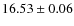 $ 16.53 \pm 0.06$