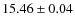 $ 15.46 \pm 0.04$