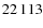 $ 22\,113$