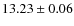 $ 13.23 \pm 0.06$