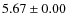 $ 5.67 \pm 0.00$