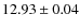 $ 12.93 \pm 0.04$