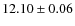 $ 12.10 \pm 0.06$