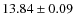 $ 13.84 \pm 0.09$