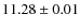$ 11.28 \pm 0.01$