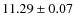 $ 11.29 \pm 0.07$