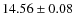 $ 14.56 \pm 0.08$