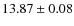 $ 13.87 \pm 0.08$