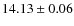 $ 14.13 \pm 0.06$