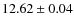 $ 12.62 \pm 0.04$