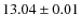 $ 13.04 \pm 0.01$