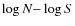 $\log{N} {-} \log{S}$