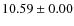 $ 10.59 \pm 0.00$
