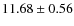 $ 11.68 \pm 0.56$