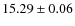 $ 15.29 \pm 0.06$