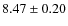 $ 8.47 \pm 0.20$