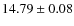 $ 14.79 \pm 0.08$