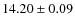 $ 14.20 \pm 0.09$