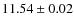 $ 11.54 \pm 0.02$