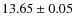 $ 13.65 \pm 0.05$