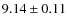 $ 9.14 \pm 0.11$
