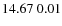 $ 14.67 \ 0.01$