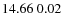 $ 14.66 \ 0.02$
