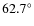 $62.7^{\circ}$