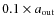 $0.1 \times a_{\rm out}$