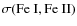 $\sigma({\rm Fe~I, Fe~II})$