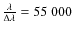 $\frac{\lambda}{\Delta\lambda}=55~000$