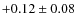 $+0.12\pm0.08$