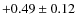 $+0.49\pm0.12$