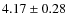 $4.17\pm0.28$