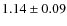$1.14\pm0.09$