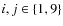 $i,j \in \left \{ 1,9 \right \}$