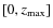 $\left[ 0,z_{\rm max} \right]$
