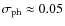 $\sigma_{\rm ph} \approx 0.05$